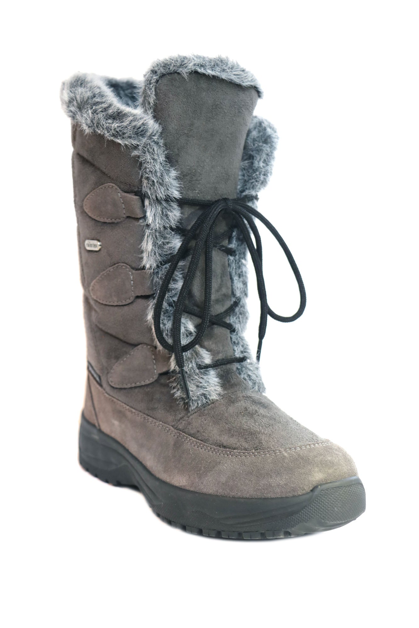 ladies grey snow boots